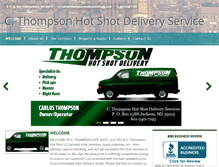 Tablet Screenshot of cthompsonhotshotdelivery.com